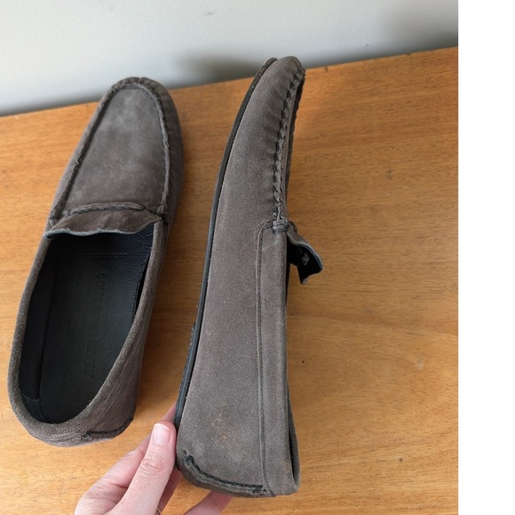 Allen Edmonds Super Sport Grey Suede Driving Loafers Mens 10.5 D 5432 main image 5